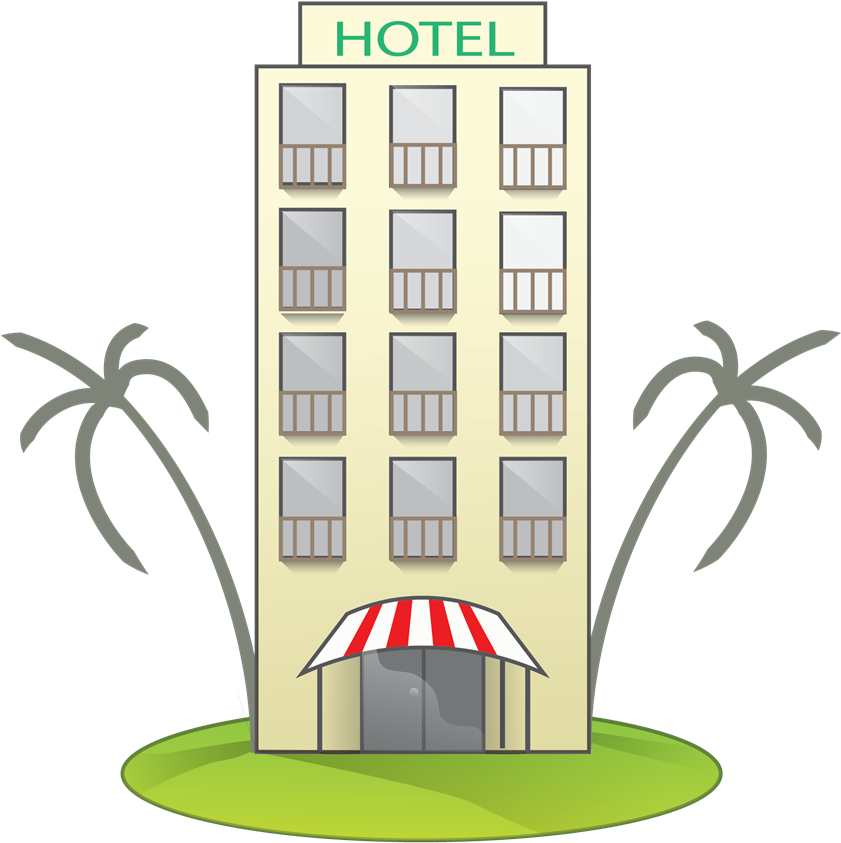 Hotel Clipart Beach Hotel - 1 Star Hotel Clipart - Png Download (954x975), Png Download