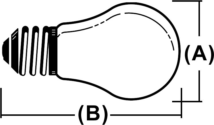 Westinghouse Vintage/40/st64 40w Medium E26 Base Incand - 60w Light Bulb Dimensions Clipart (800x700), Png Download