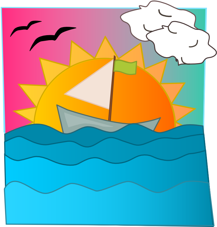 Clipart - Sunset - Clip Art - Png Download (763x800), Png Download