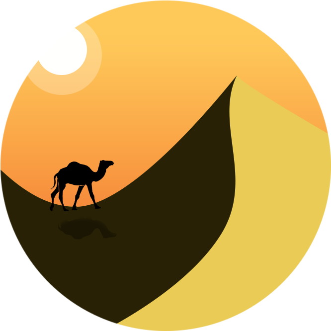 Yakin Around On Twitter - Desert Clip Art Circle - Png Download (712x768), Png Download