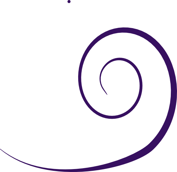 Plain Swirl Purple Clip Art - Curl Clipart - Png Download (600x582), Png Download