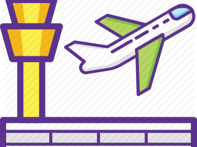 Airport Clipart Aerodrome - Runway - Png Download (640x480), Png Download