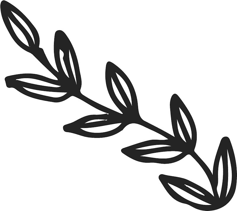Bold Leaves On Branch Rubber Stamp - Leaf Clipart (800x800), Png Download