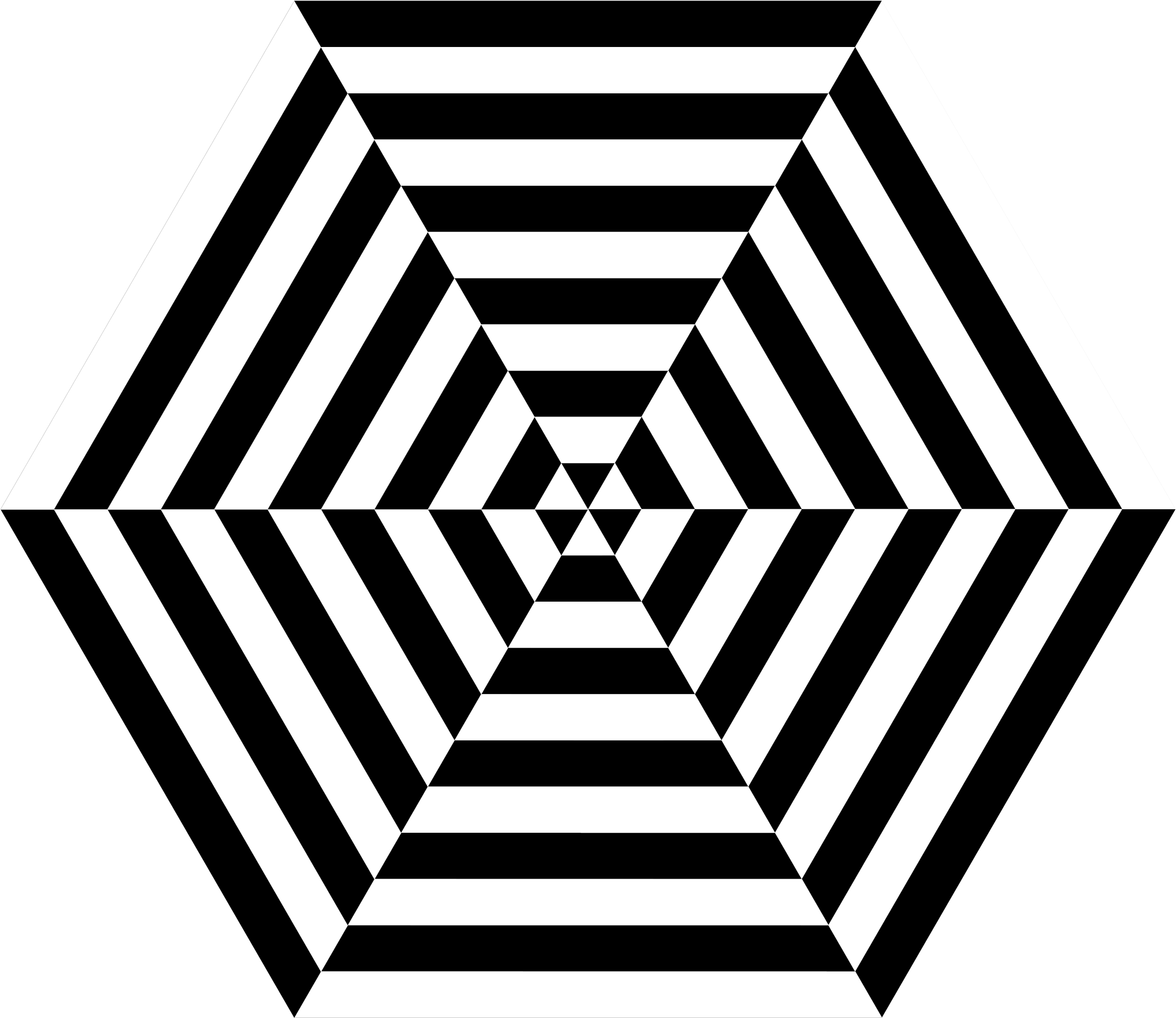 Hexagon Zebra Pizza - Nirmana 2 Dimensi Clipart (958x958), Png Download