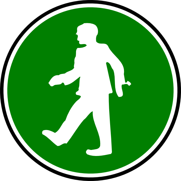 Walking Icon - Symbol Personal Protective Equipments Clipart (600x600), Png Download