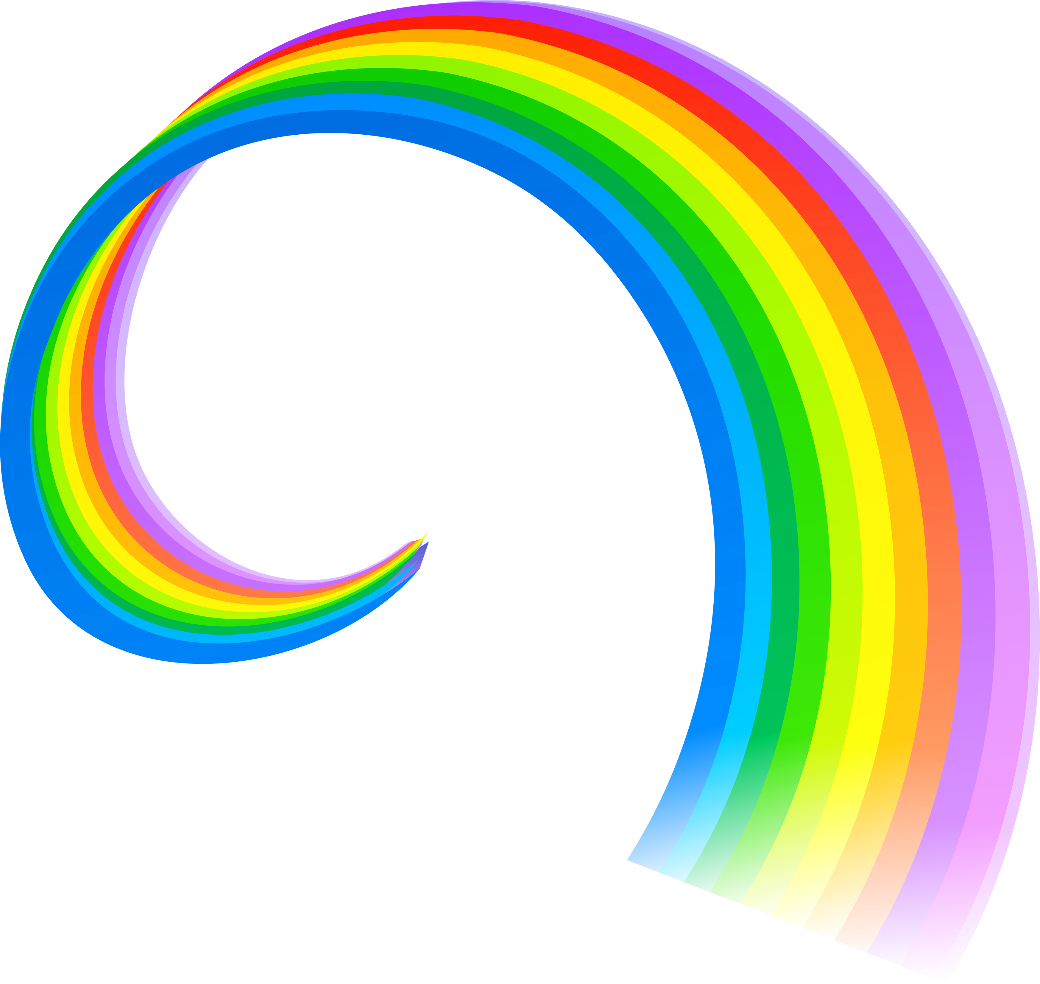 Rainbow Bridge Clipart - Rainbows Png Transparent Png (3493x3303), Png Download