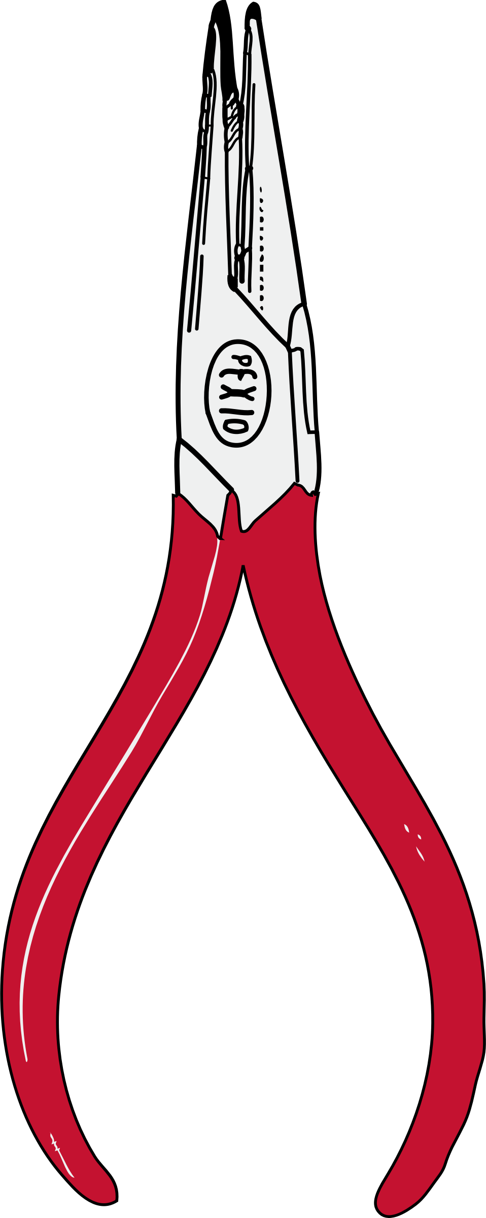 Clipart - Needle Nose Plier Clipart - Png Download (958x2400), Png Download