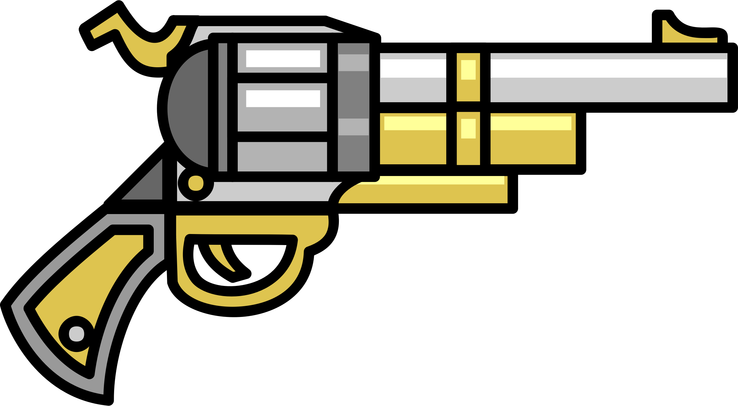 Clipart Gun - Gun - Png Download (800x442), Png Download