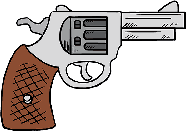 Clip Art Black And White Download Bender Drawing Gun - Gun Draw Png Transparent Png (678x600), Png Download