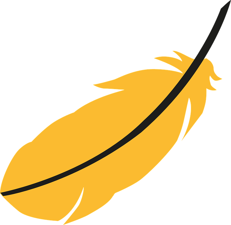 Yellow Feather Clipart - Feather Clipart - Png Download (739x720), Png Download