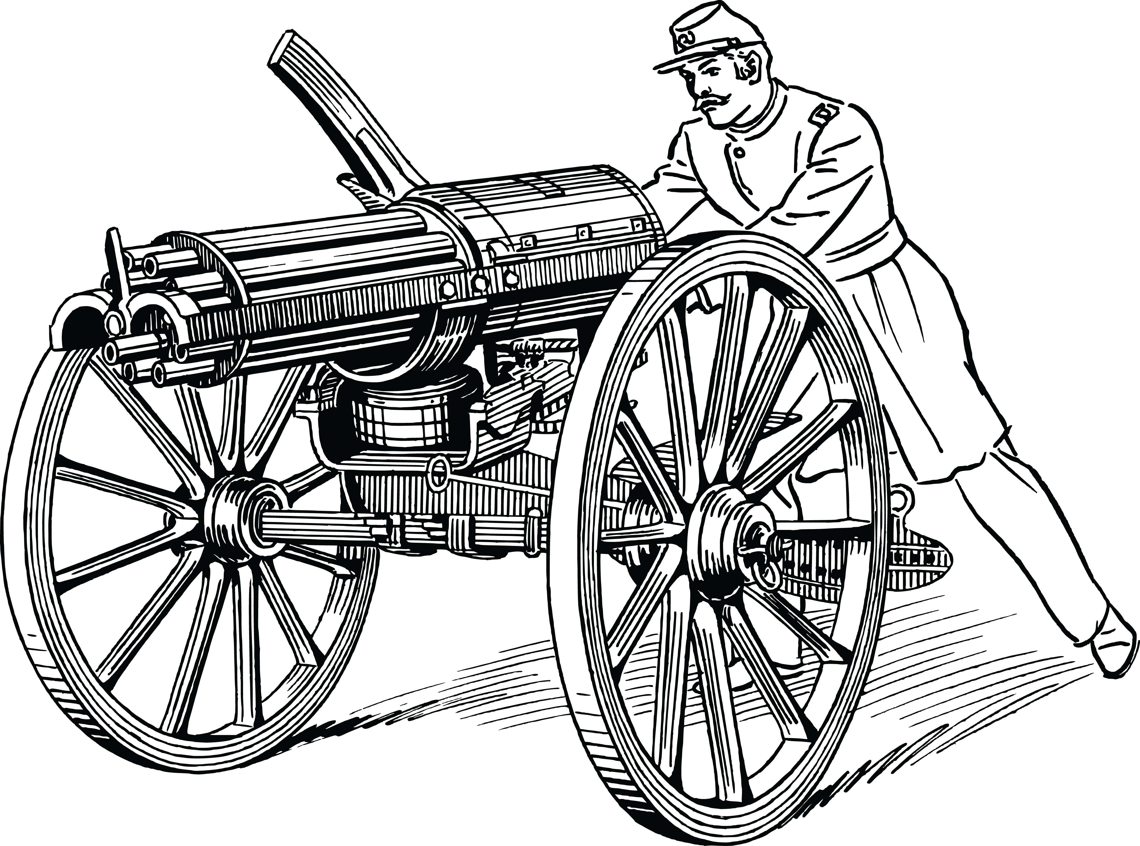 Download Picture Freeuse Download Swordartonline Swortartonline - Gatling Gun Drawing Clipart (800x594), Png Download