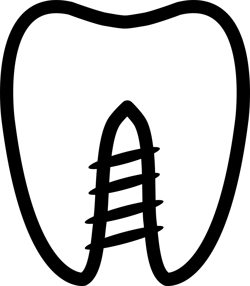 Tooth Outline Png Clipart (856x980), Png Download