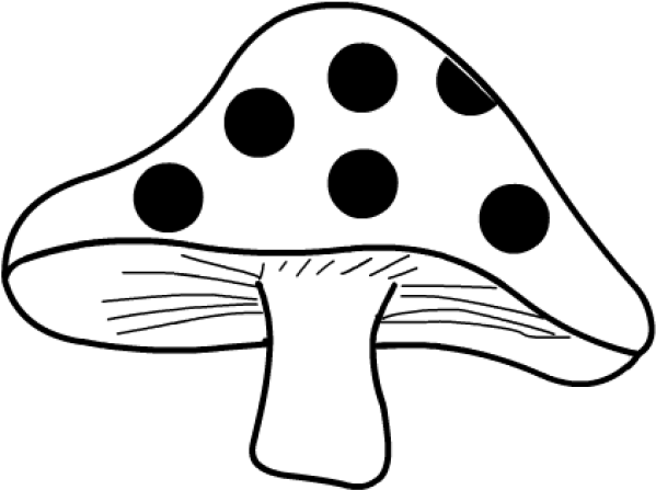 Mushroom Clipart Outline - Png Download (640x480), Png Download