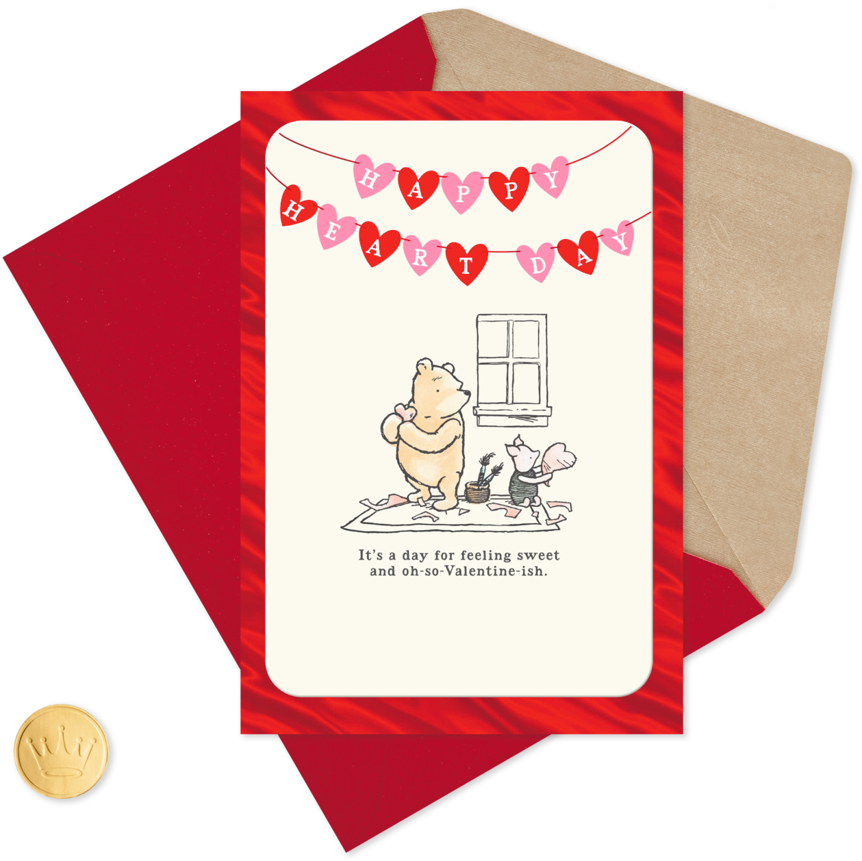 Disney Winnie The Pooh Feeling Sweet Valentine's Day Clipart (1470x1470), Png Download
