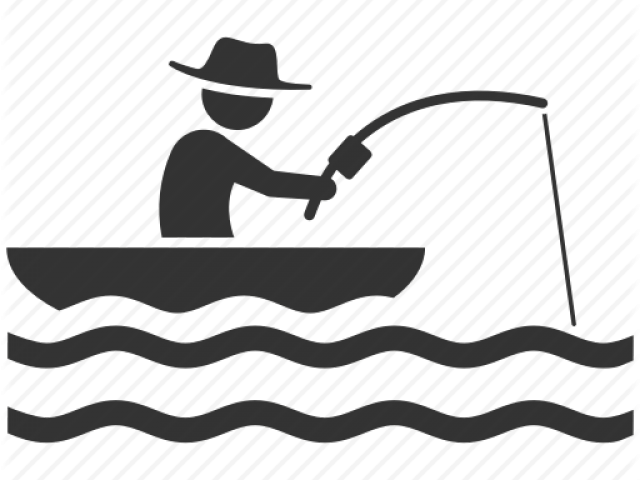 Fisherman Clipart Fighting Fish - Png Download (640x480), Png Download