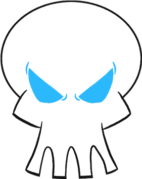 How To Draw Flaming Skull Clipart (680x678), Png Download