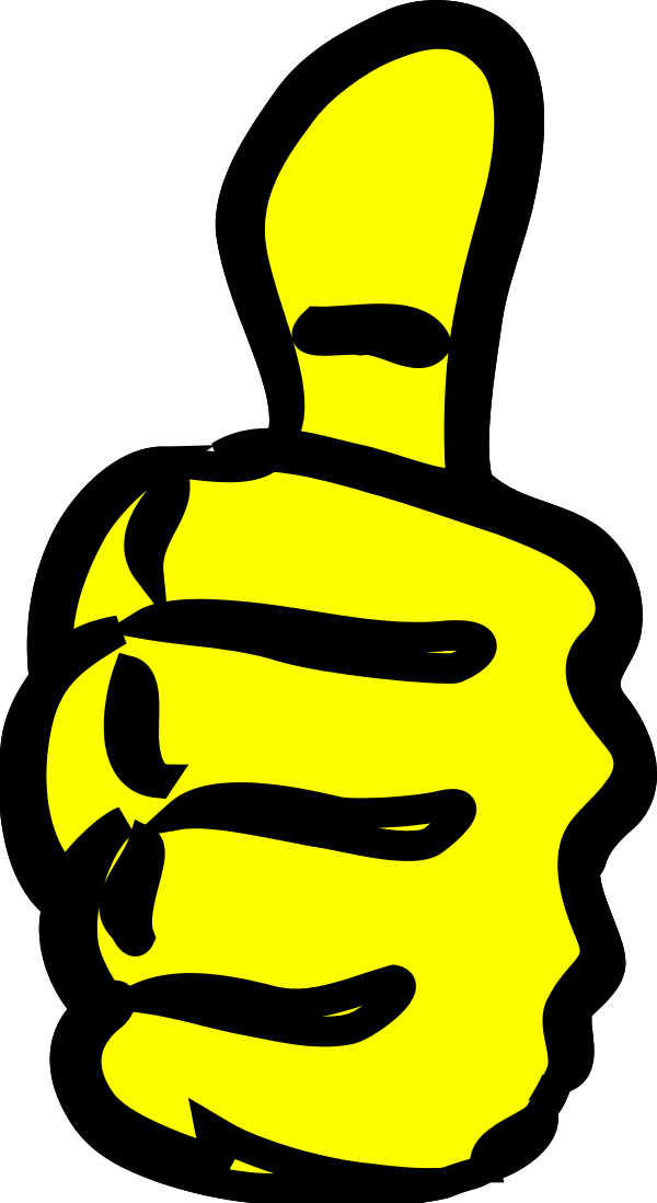 Clipart Of Cp, Vector Up And Big Thumbs Up Great - Png Download (600x1098), Png Download