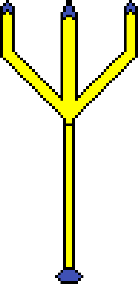 Trident Png Clipart (600x1200), Png Download