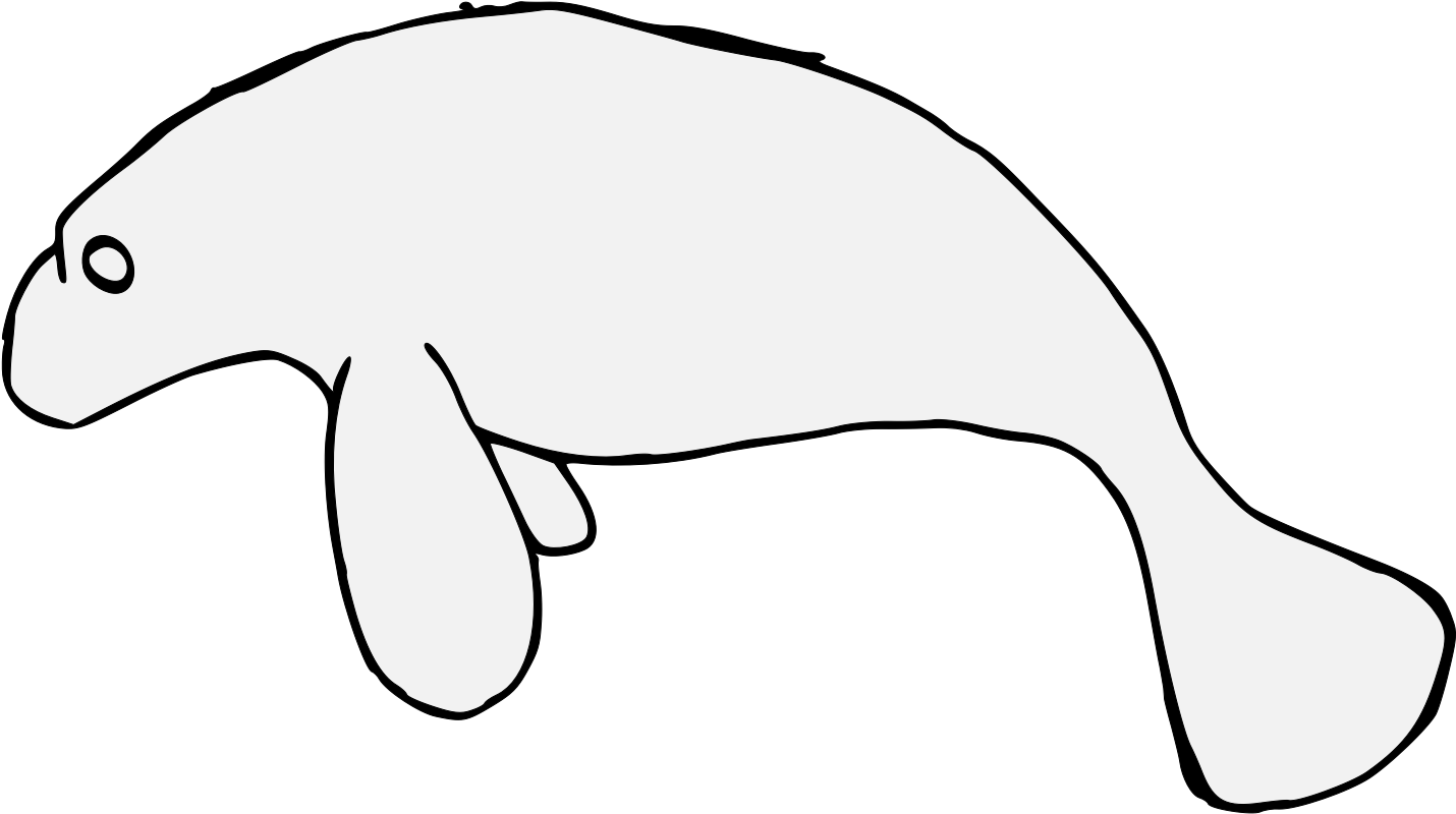 Manatee Clipart (1462x862), Png Download
