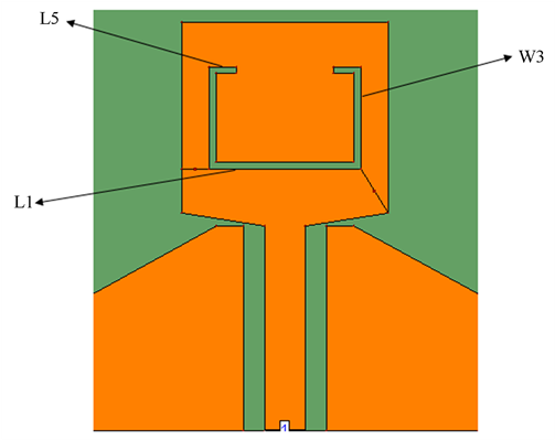 Geometry Of Antenna With C Slot To Produce Band Notch Clipart (902x398), Png Download