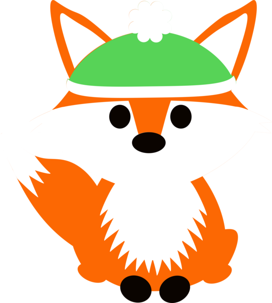Fox With Hat Clipart (538x600), Png Download