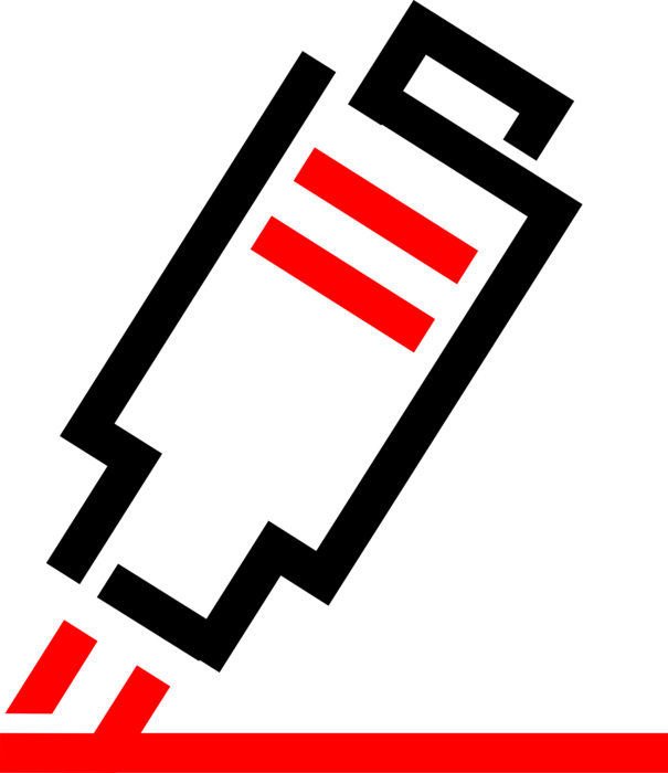 Vector Illustration Of Magic Marker Felt Tip Stationery Clipart (605x700), Png Download