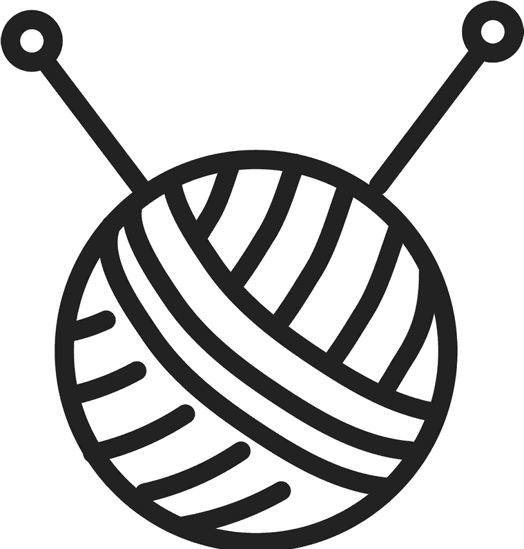 Ball Of Yarn Rubber Stamp Clipart (800x800), Png Download