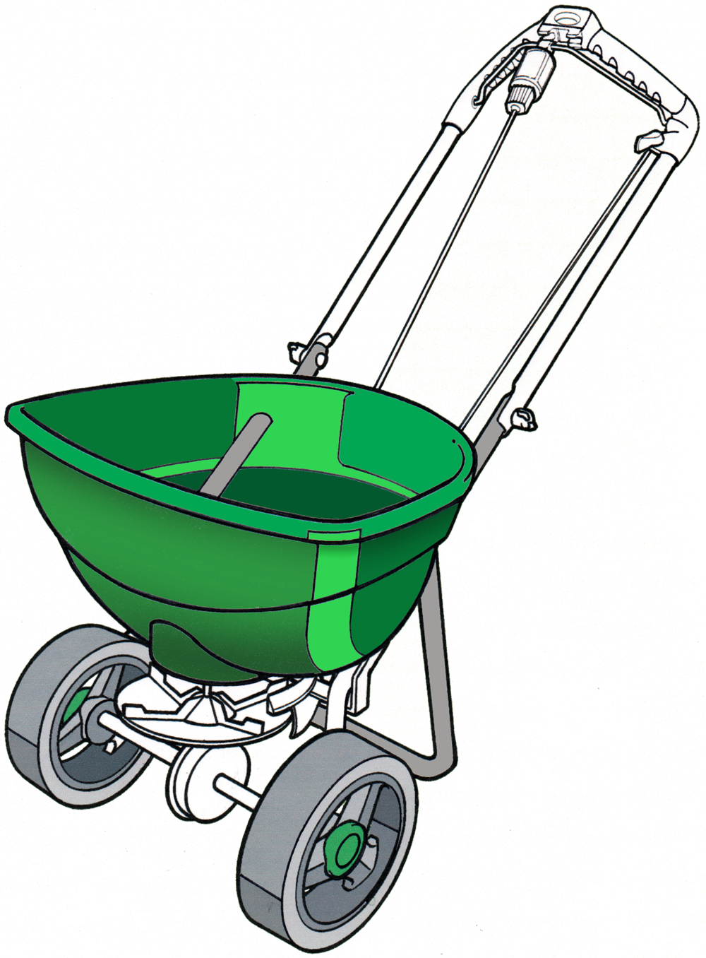Scott's Lawn Spreader Concept Clipart (1000x1356), Png Download