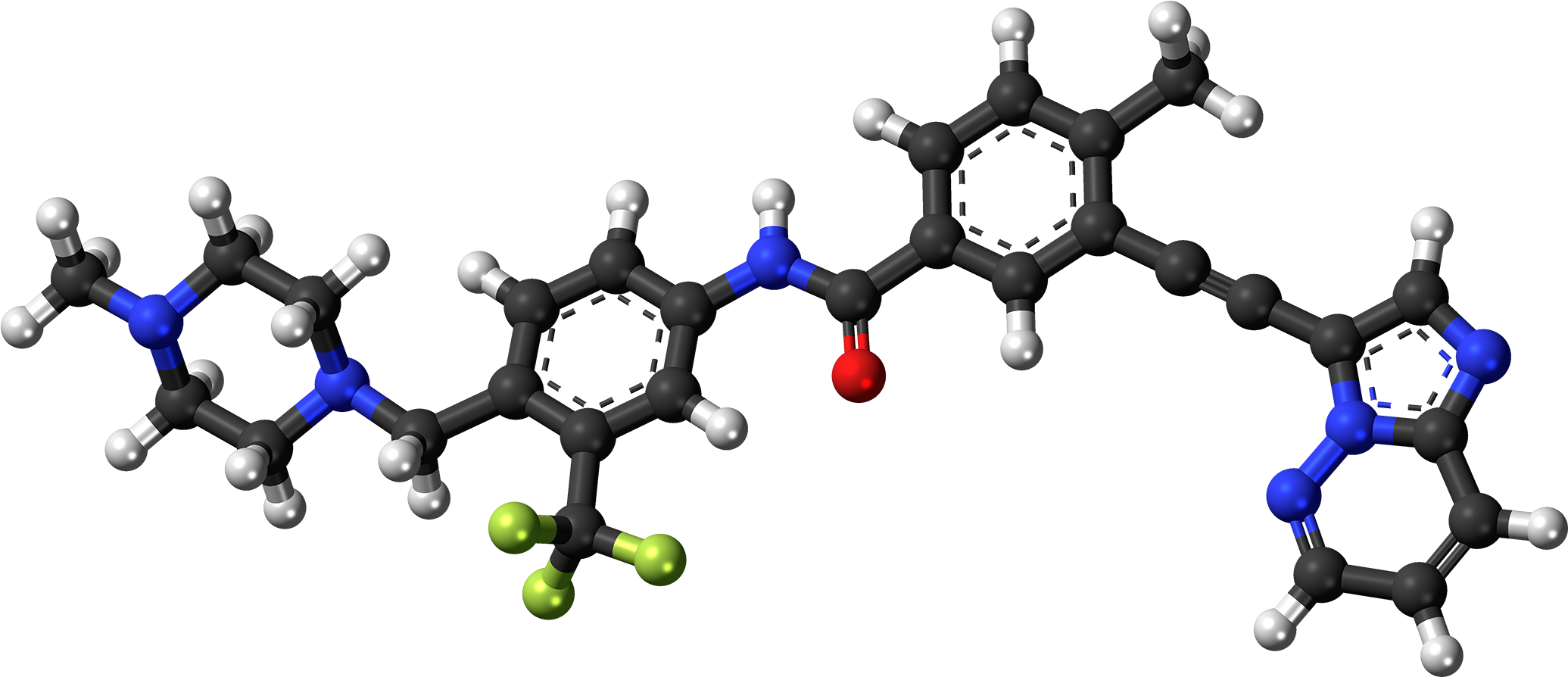 Ponatinib Molecule Ball Clipart (2177x1000), Png Download