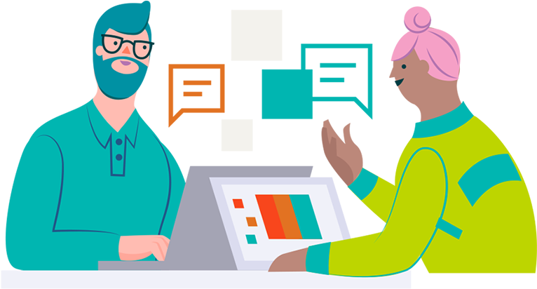 Business Adviser Helping Small Business Clipart (768x432), Png Download