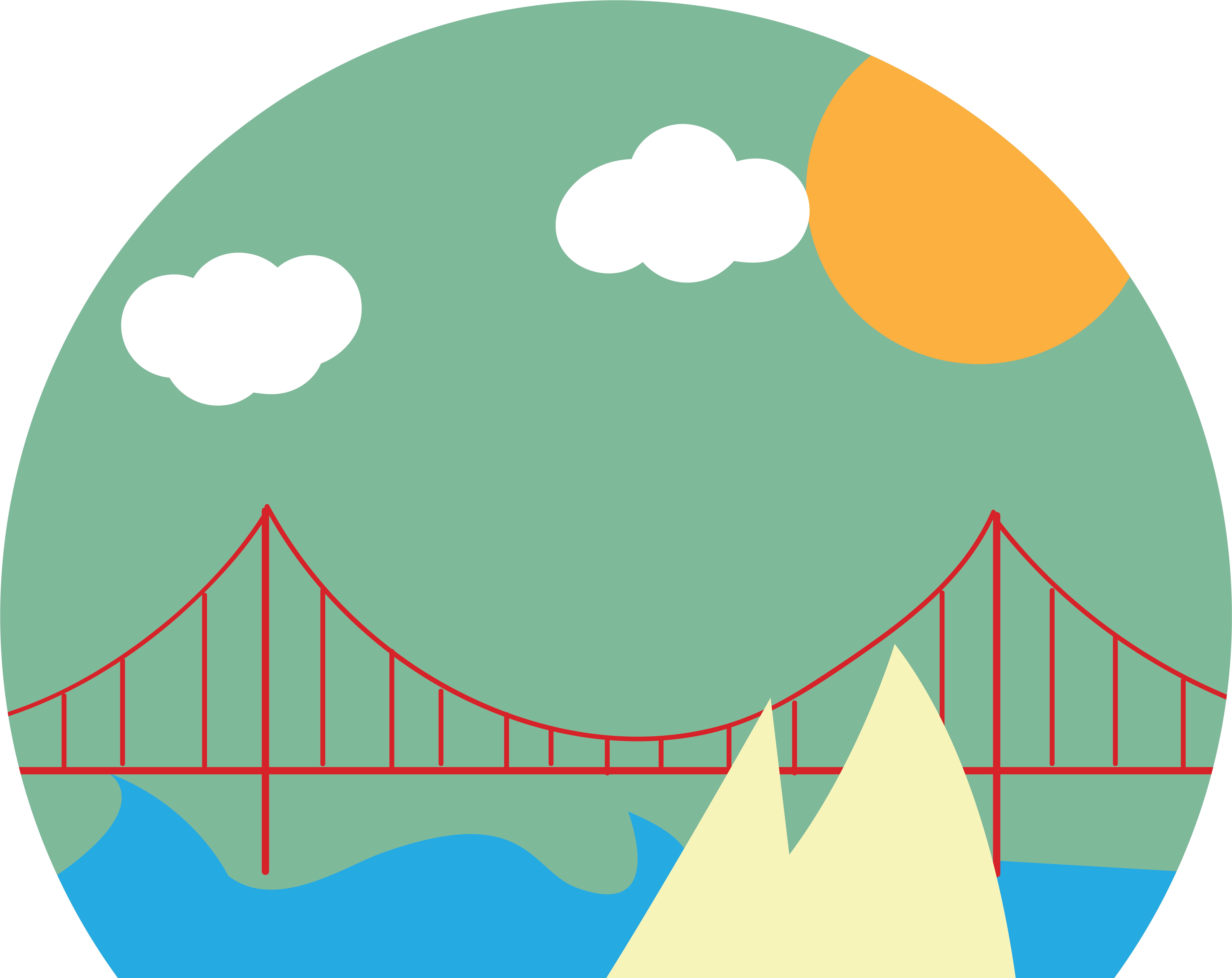 San Fran Sailboat Sticker Clipart (7884x5930), Png Download