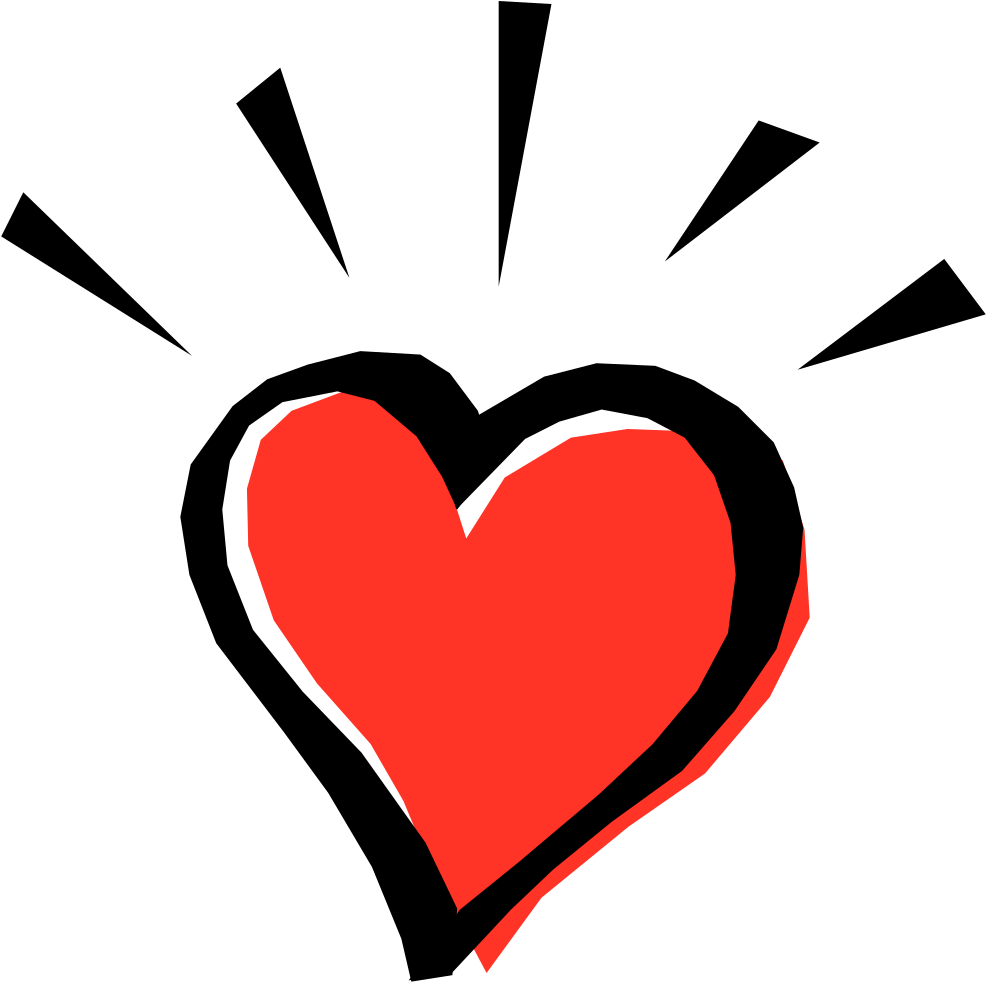 Glowing Heart Clipart (1000x998), Png Download