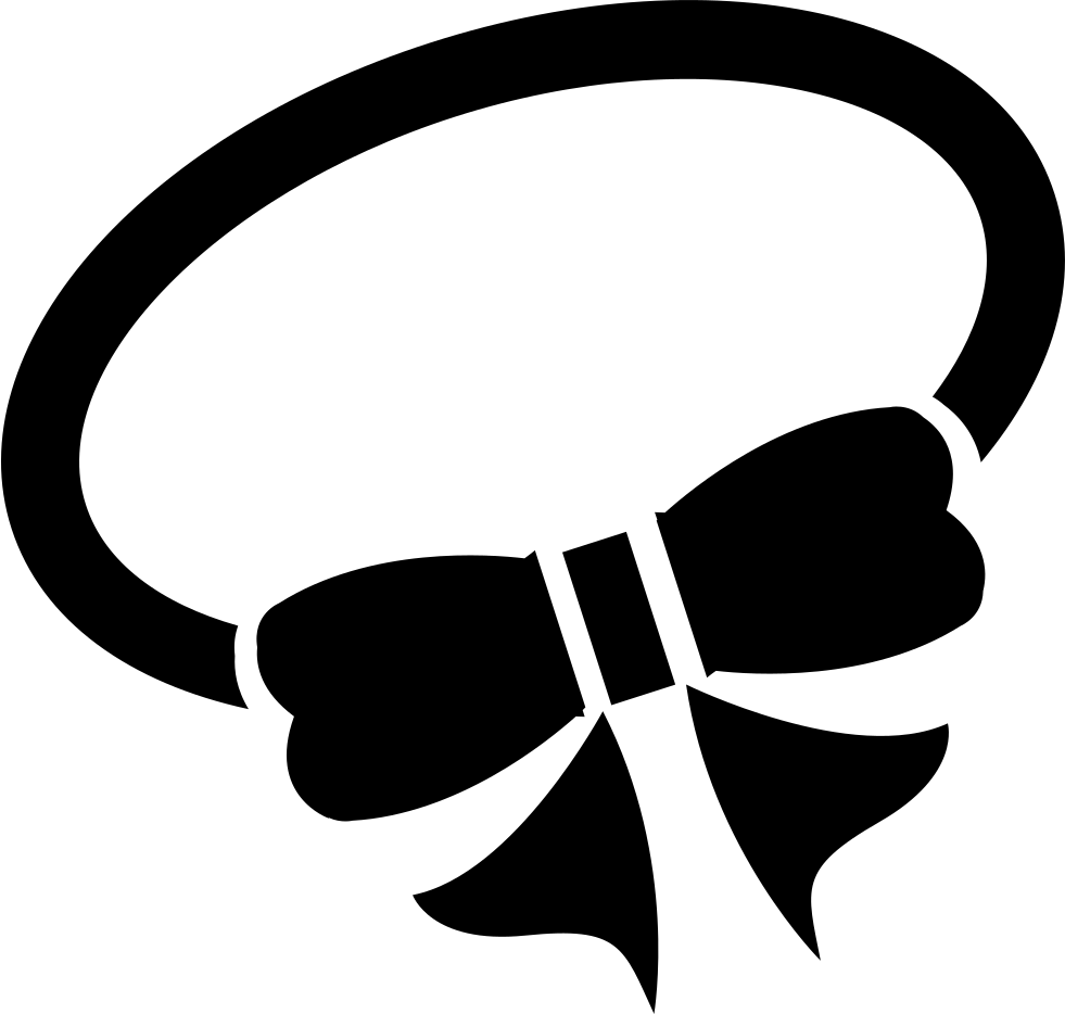 Hair Elastic With A Bow Png Icon Clipart (981x934), Png Download