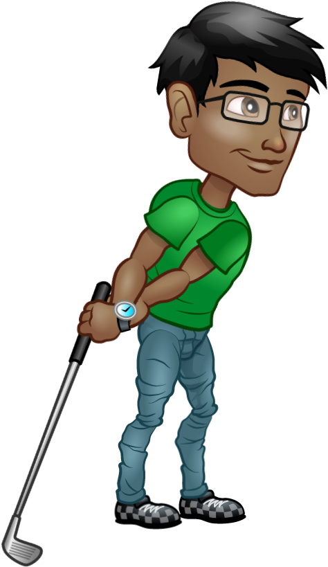 Male-golf Swing Clipart (930x1034), Png Download