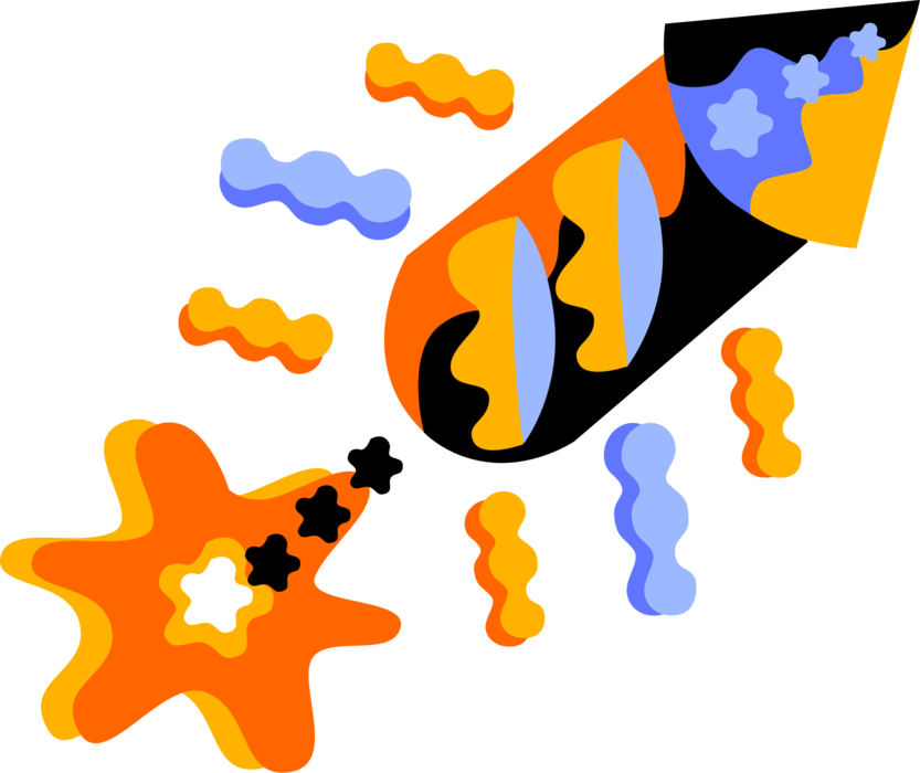 Vector Illustration Of Firecracker Fireworks Noisemaker Clipart (833x700), Png Download