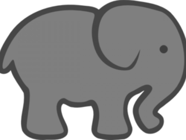 Gray Clipart Baby Elephant - Png Download (640x480), Png Download