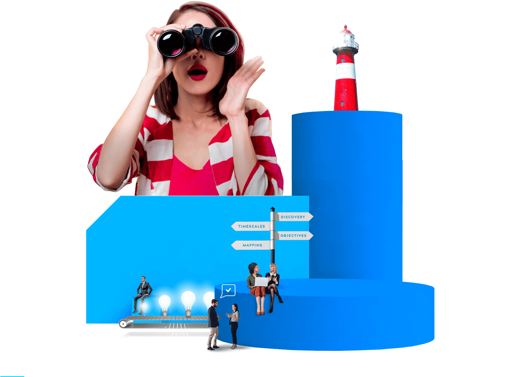 Woman With Binoculars Clipart (2560x1440), Png Download