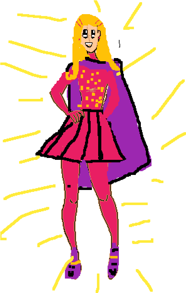 Beautiful Super Girl Clipart (600x932), Png Download