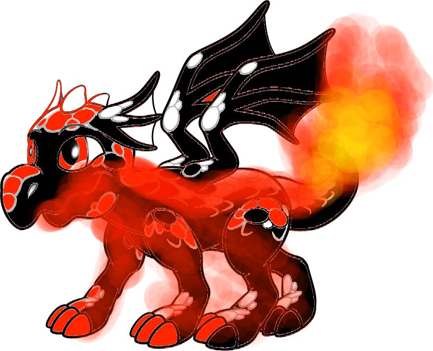 Dragon - Flame Clipart (875x710), Png Download