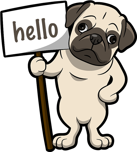 Pug Emoji & Sticker Messages Sticker-6 Clipart (618x618), Png Download