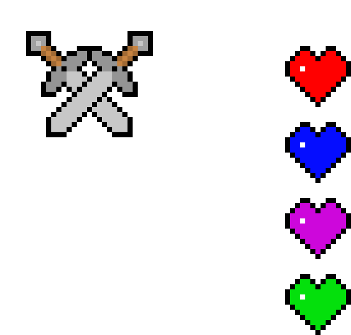 Chara Hearts And Some Crossed Sword Clipart (900x740), Png Download