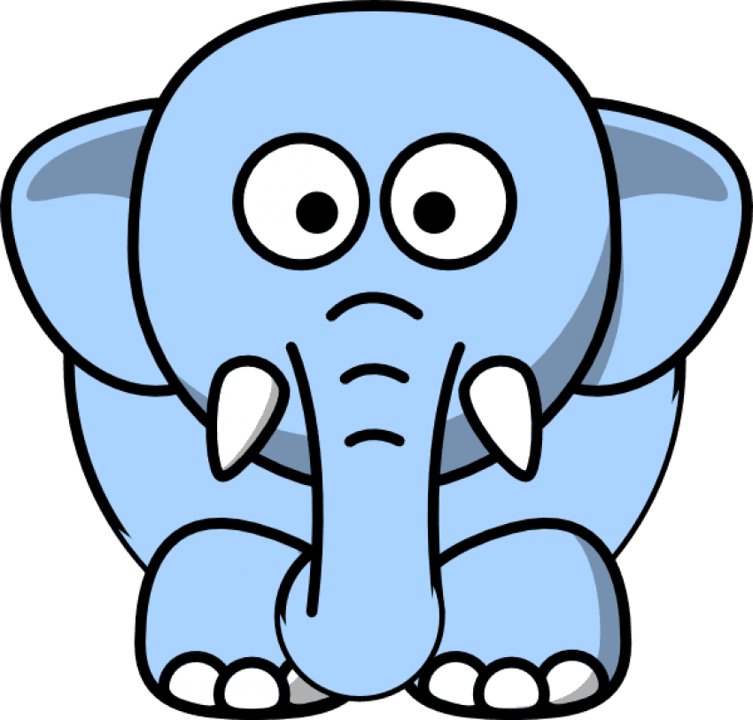 Free Png Download Light Blue Elephant Png Images Background Clipart (850x812), Png Download