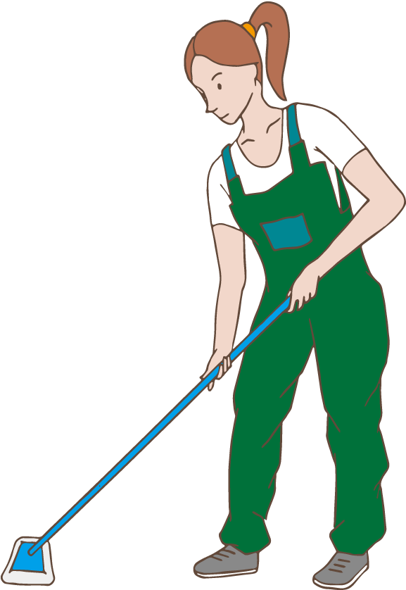 A Lady Cleans With A Mop Clipart (842x842), Png Download