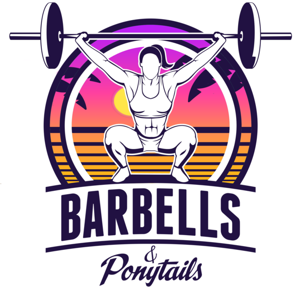 The Original Distressed Baseball Hat Barbells & Ponytails Clipart (600x632), Png Download