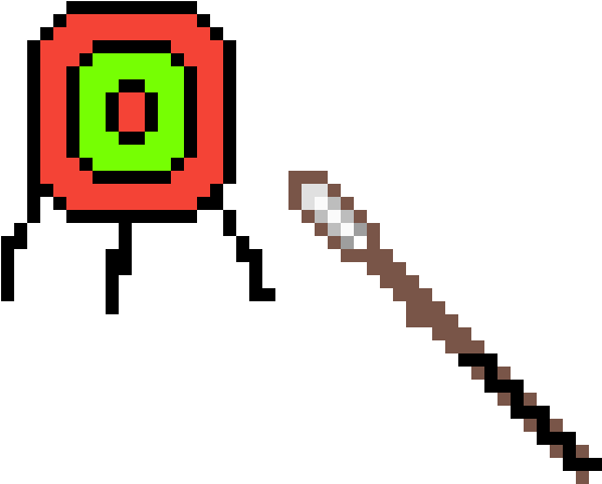 Minecraft Spear Clipart (1200x600), Png Download