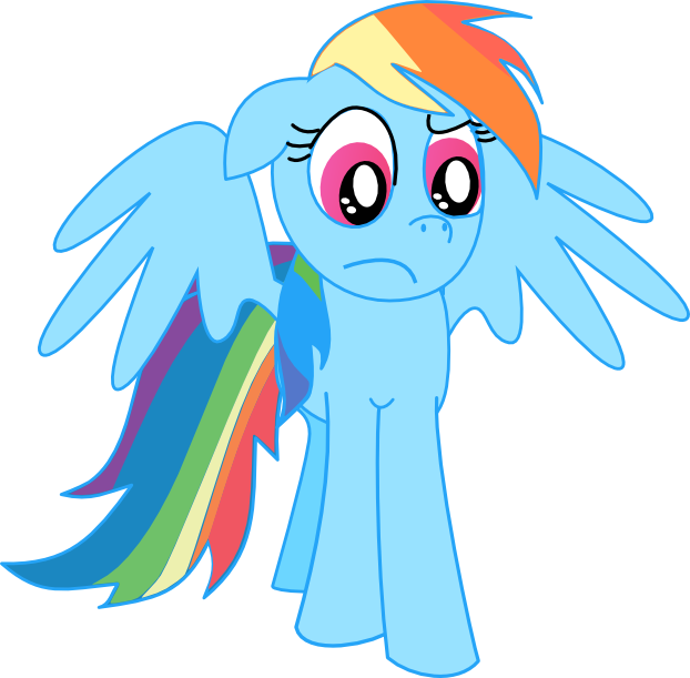 Dashie Disappointed Clipart (622x611), Png Download