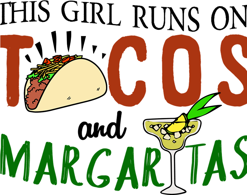 Tacos And Margaritas Clipart (800x730), Png Download