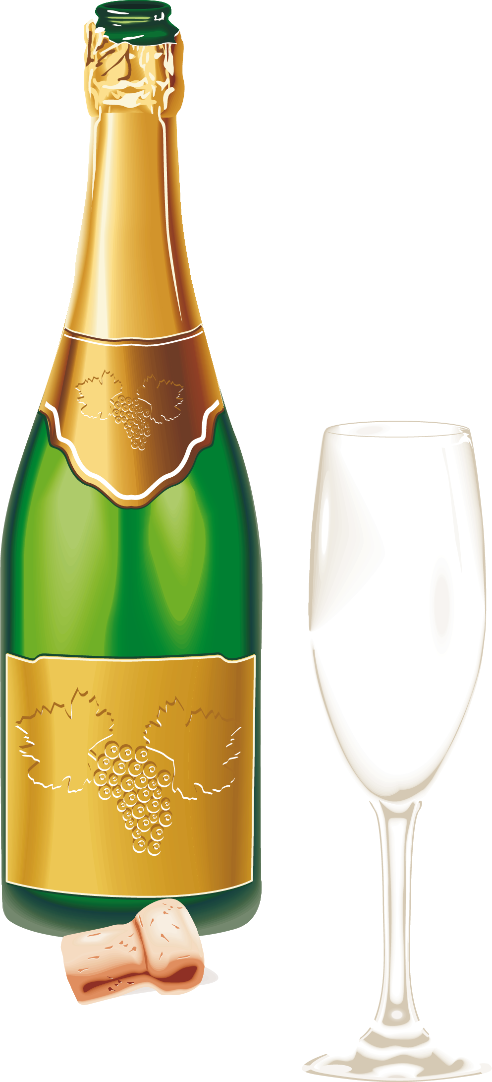 Champagne Png Clipart (993x2181), Png Download