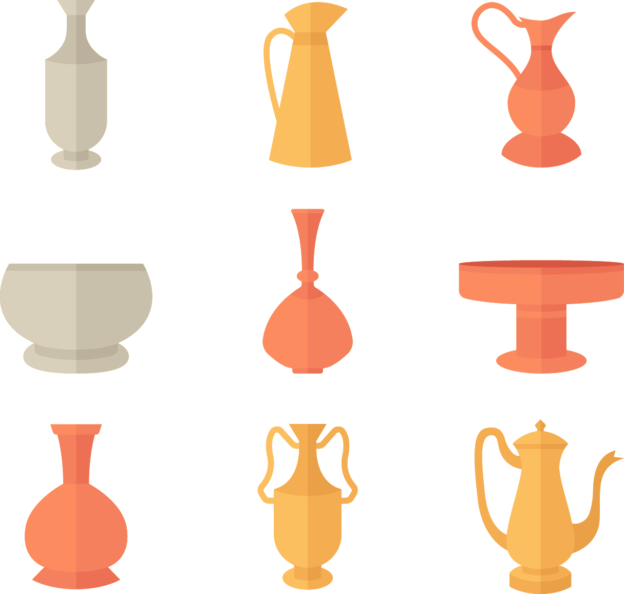 Vase Painting Clipart Cup - Png Download (1215x1156), Png Download