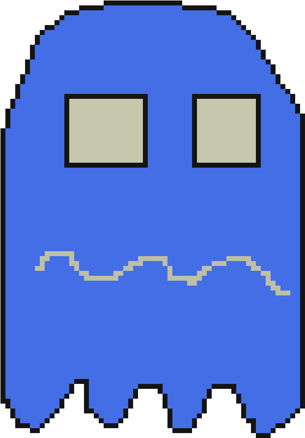 Pixel Clipart Pacman Ghost - Png Download (621x891), Png Download